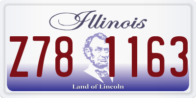 IL license plate Z781163