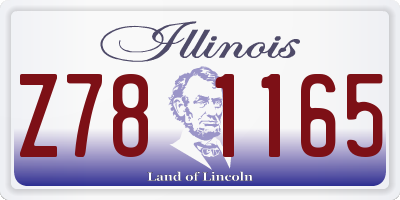 IL license plate Z781165