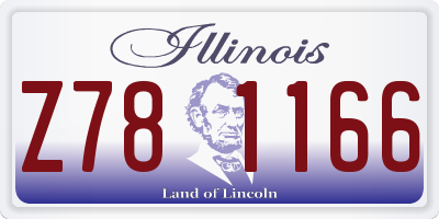 IL license plate Z781166