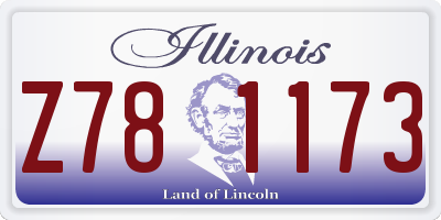 IL license plate Z781173