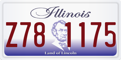 IL license plate Z781175