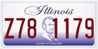 IL license plate Z781179