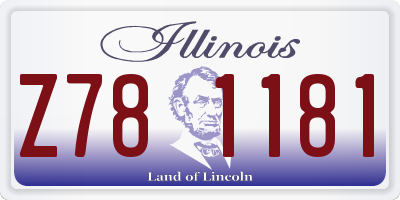 IL license plate Z781181