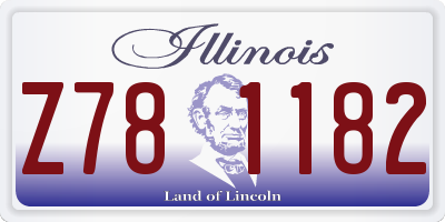IL license plate Z781182