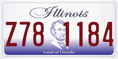 IL license plate Z781184