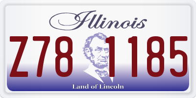IL license plate Z781185