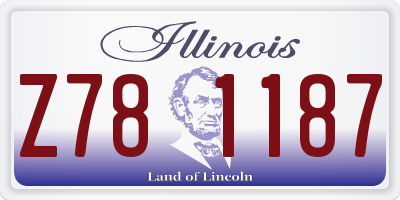 IL license plate Z781187