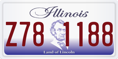 IL license plate Z781188