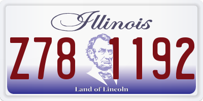 IL license plate Z781192