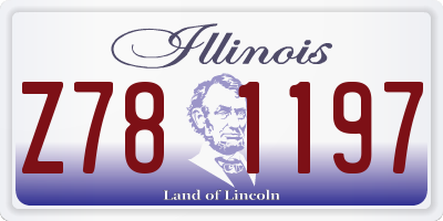 IL license plate Z781197