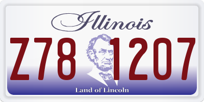 IL license plate Z781207