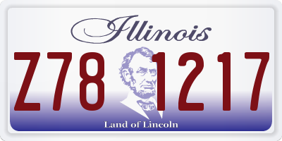 IL license plate Z781217