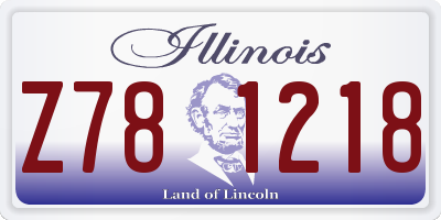 IL license plate Z781218