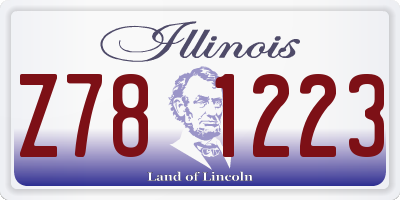 IL license plate Z781223