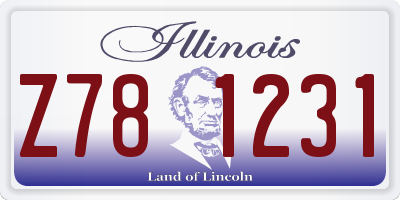 IL license plate Z781231