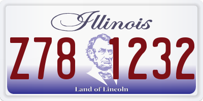 IL license plate Z781232