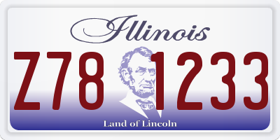 IL license plate Z781233