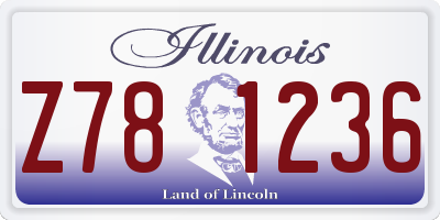 IL license plate Z781236