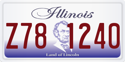 IL license plate Z781240