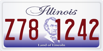 IL license plate Z781242