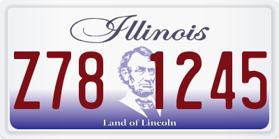 IL license plate Z781245