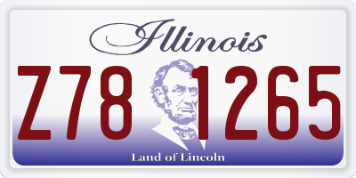 IL license plate Z781265