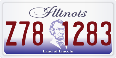 IL license plate Z781283