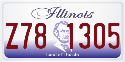 IL license plate Z781305