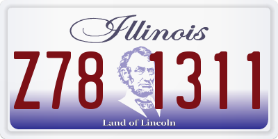 IL license plate Z781311