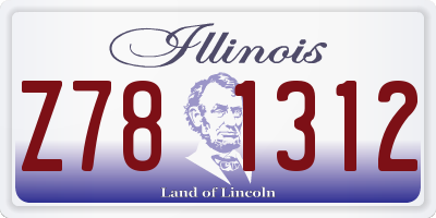 IL license plate Z781312