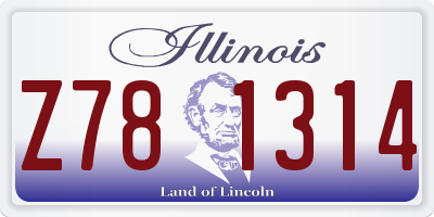 IL license plate Z781314