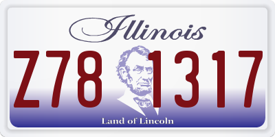 IL license plate Z781317