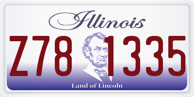 IL license plate Z781335