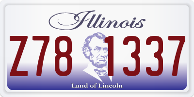IL license plate Z781337