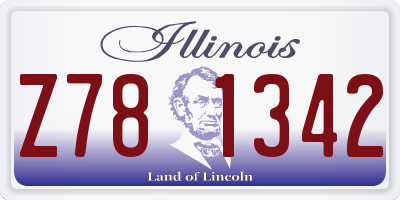 IL license plate Z781342