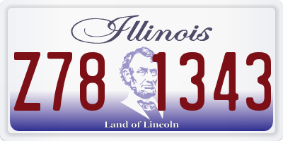 IL license plate Z781343