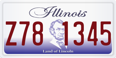 IL license plate Z781345