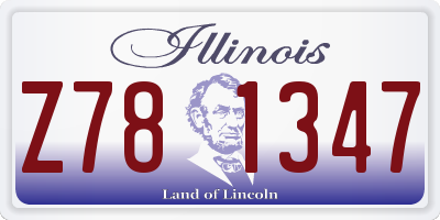 IL license plate Z781347