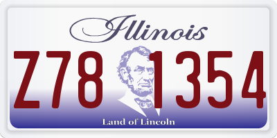 IL license plate Z781354