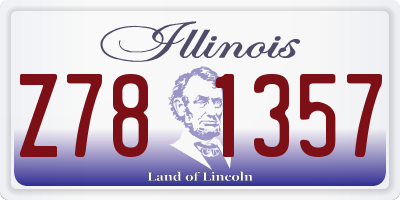 IL license plate Z781357