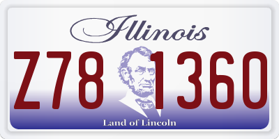 IL license plate Z781360
