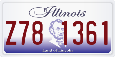 IL license plate Z781361