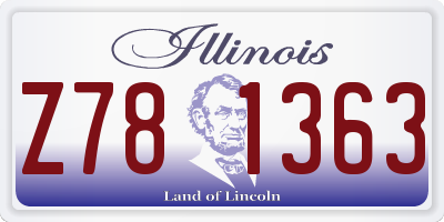 IL license plate Z781363