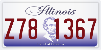 IL license plate Z781367