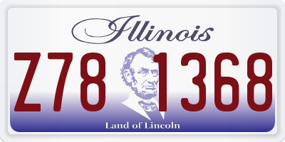 IL license plate Z781368
