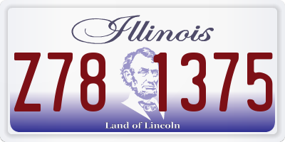 IL license plate Z781375
