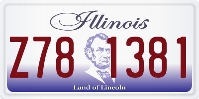 IL license plate Z781381
