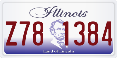 IL license plate Z781384