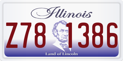 IL license plate Z781386