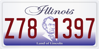 IL license plate Z781397